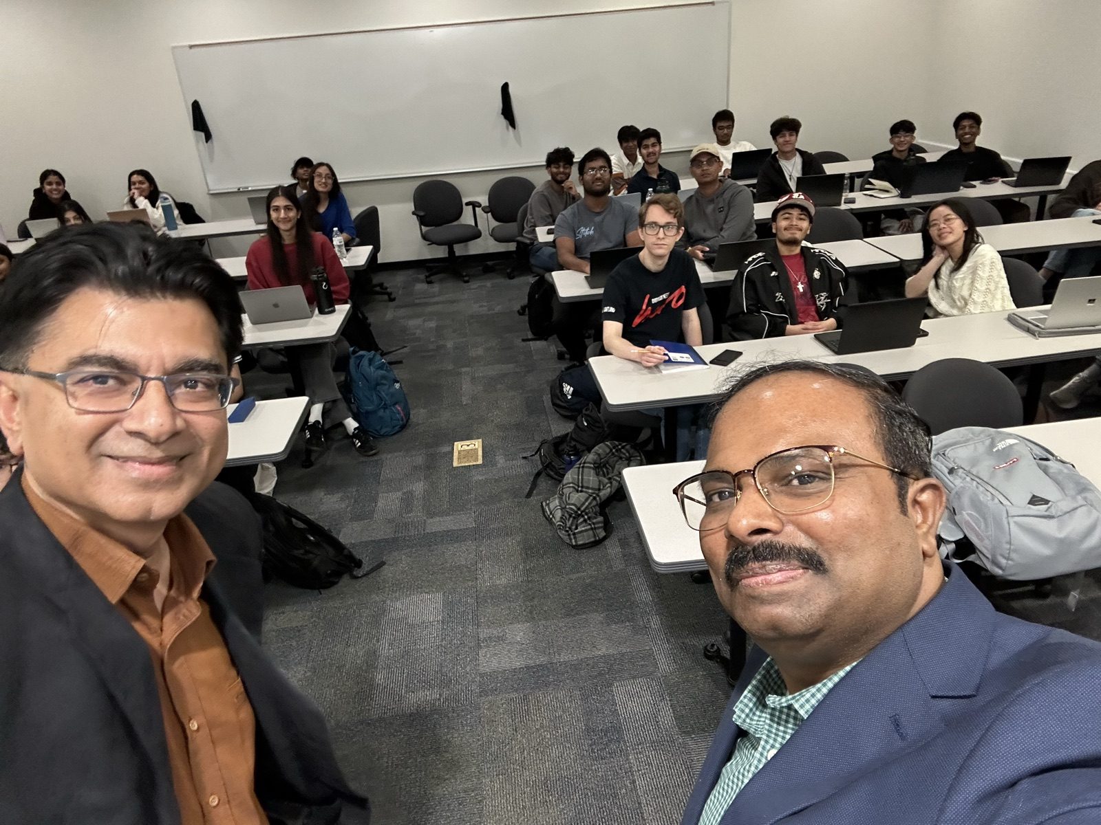 With the cohort at the Jindal School of Management.