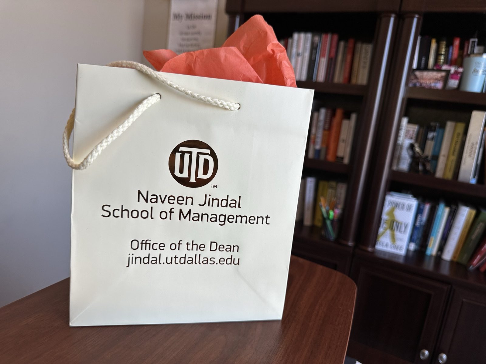 From the Office of the Dean, Naveen Jindal School of Management.
